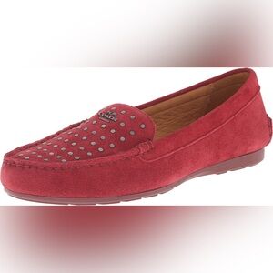 Coach Women's Orlene Suede Black Cherry Loafer Shoes Size 7